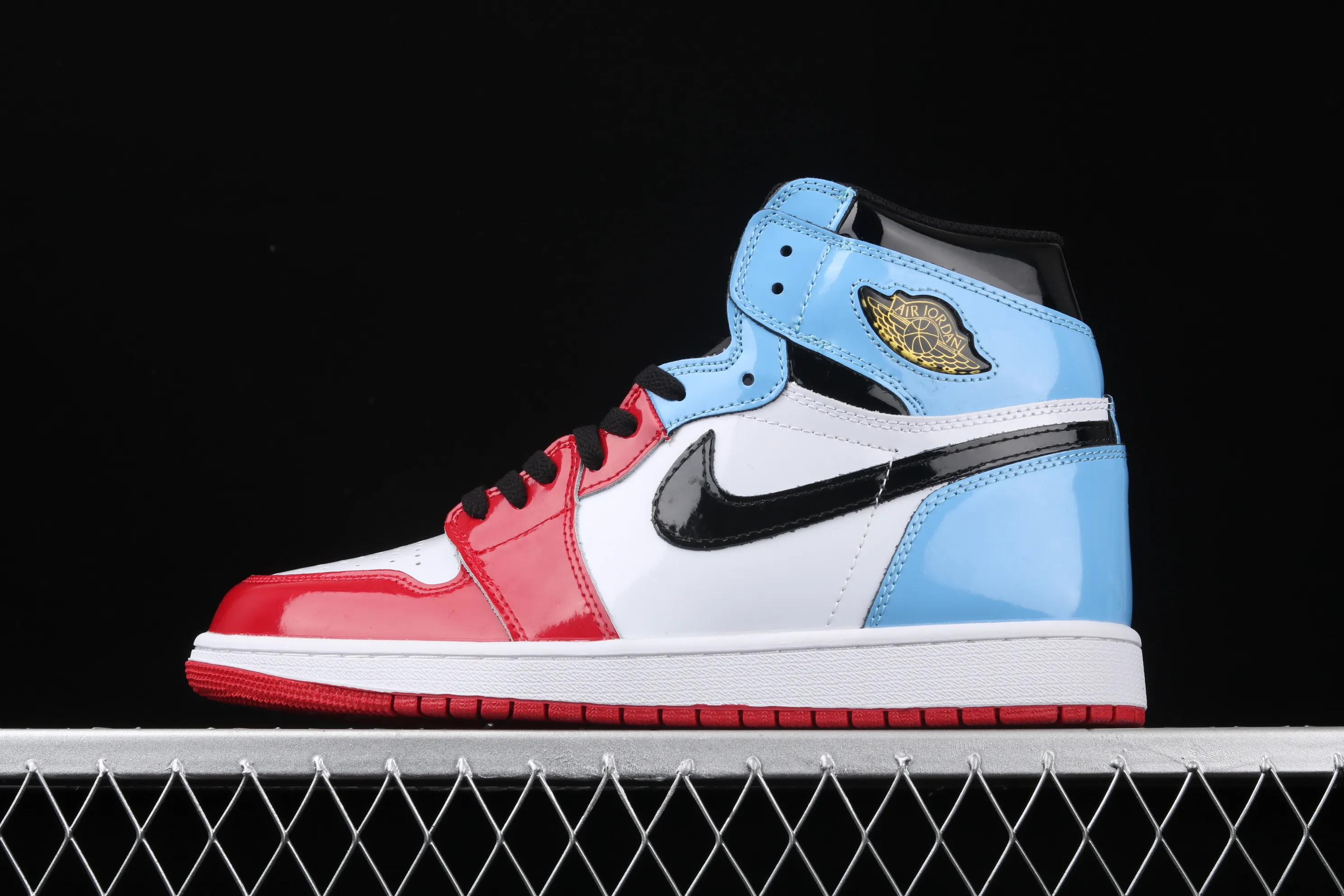 All categories Air Jordan Jordan series basketball shoes Air Jordan 1 High Air Jordan 1 "Fearless" AJ1 Joe 1 high top red and blue patent leather CK5666-100
